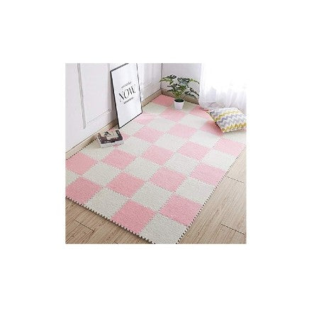 Set 10x Plăci de Mochetă Pufoasă AT PERFORMANCE®, Tip Puzzle, Spumă 30×30 cm